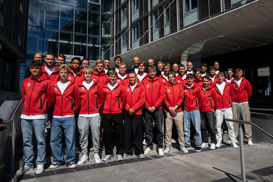 Players and staff of the Norwegian U19 national football