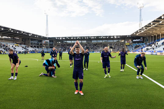 Djurgårdens Samuel Dahl jublar