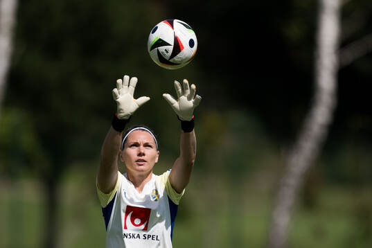 Goalkeeper Jennifer Falk of Sweden