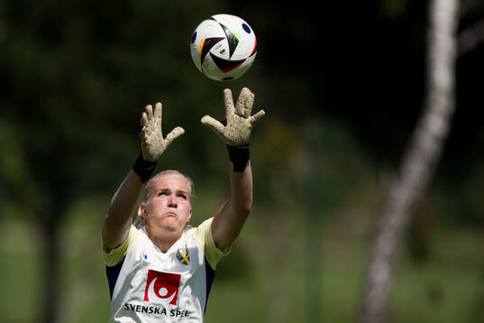 Goalkeeper Emma Holmgren of Sweden