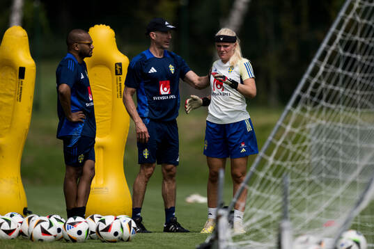 Goalkeeper Emma Holmgren of Sweden
