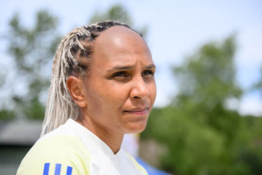 Madelen Janogy is being interviewed