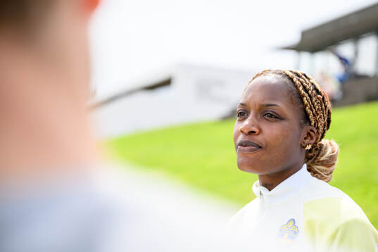 Evelyn Ijeh is being interviewed