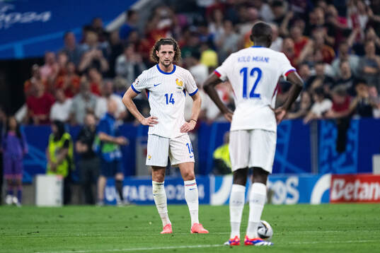 Adrien Rabiot of France looks dejected