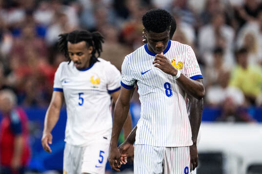 Aurélien Tchouameni of France looks dejected
