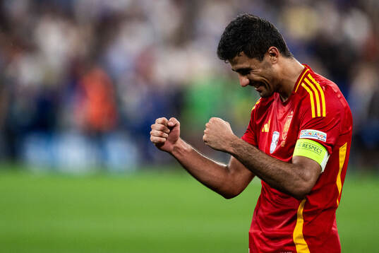 Rodrigo Hernandez of Spain celebrates