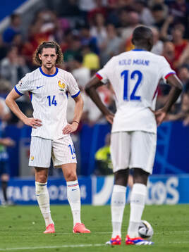 Adrien Rabiot of France looks dejected