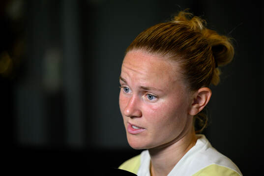 Matilda Vinberg is being interviewed