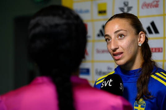 Rusul Rosa Kafaji is being interviewed