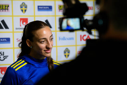 Rusul Rosa Kafaji is being interviewed
