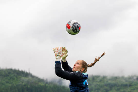 Goalkeeper Aurora Mikalsen of the Norwegian women's