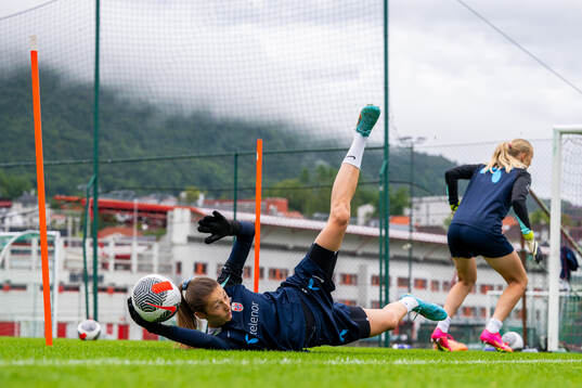 Goalkeeper Cecilie Fiskerstrand of the Norwegian women's