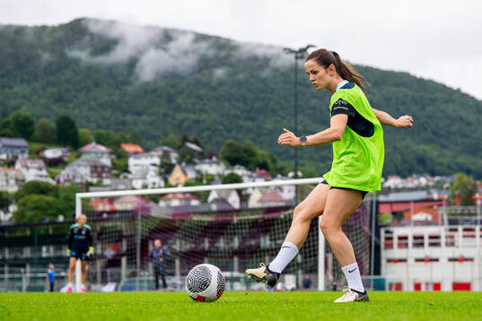 Tuva Hansen of the Norwegian women's national football team