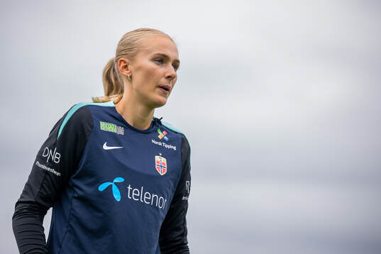 Goalkeeper Selma Panengstuen of the Norwegian women's