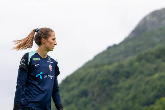 Goalkeeper Cecilie Fiskerstrand of the Norwegian women's