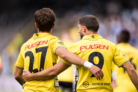 Besfort Zeneli and Arber Zeneli of Elfsborg celebrate