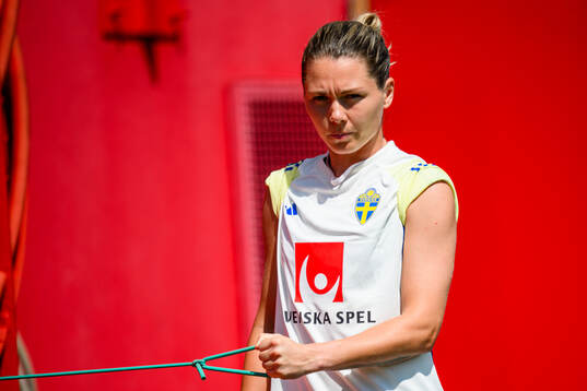 Goalkeeper Jennifer Falk of the Swedish women's national