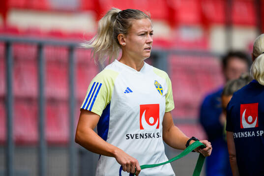 Hanna Glas of the Swedish women's national football team at