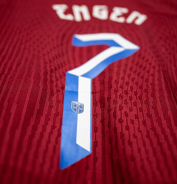 The kit of Ingrid Syrstad Engen of Norway in the dressing