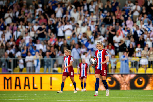 Sophie Román Haug of Norway looks dejected