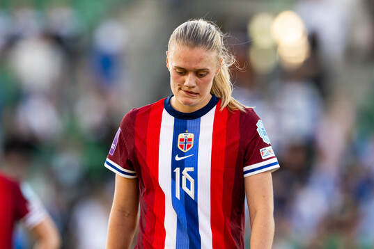 Mathilde Harviken of Norway looks dejected