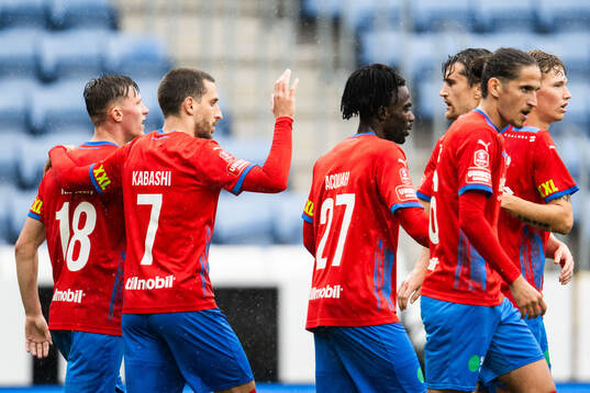 Helsingborgs Arian Kabashi jublar