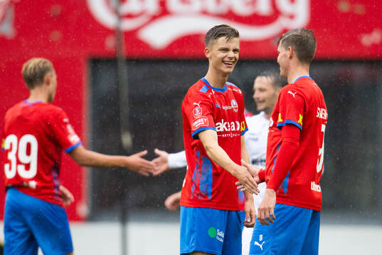 Helsingborgs Adrian Svanbäck och Taylor Silverholt