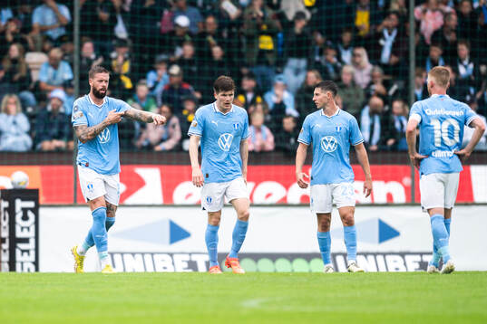 Malmö FFs Pontus Jansson, Oliver Berg, Lasse Berg Johnsen