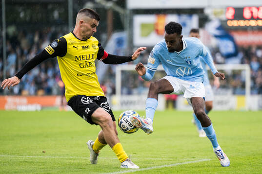 Mjällbys Jesper Gustavsson och Malmö FFs Taha Ali