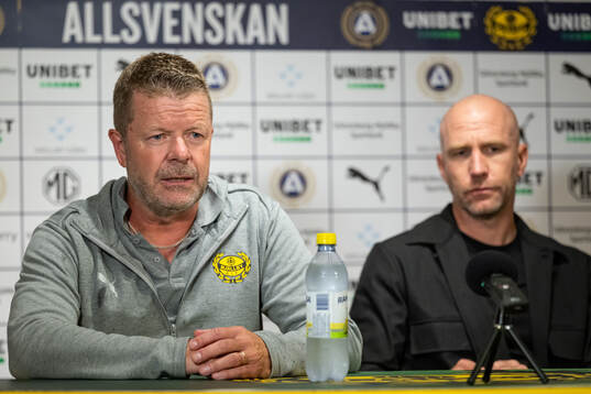 Mjällbys tränare Anders Torstensson och Malmö FFs