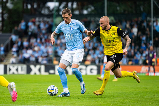 Malmö FFs Søren Rieks och Mjällbys Adam Ståhl