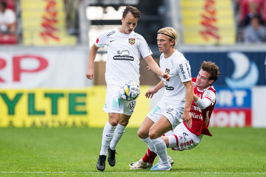 Brommapojkarnas Alex Timossi Andersson och Alexander Jensen