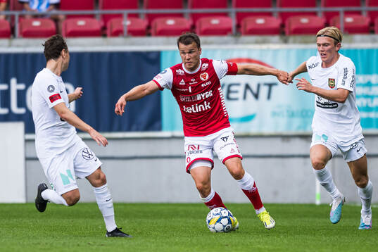 Kalmars Simon Skrabb och Brommapojkarnas Alexander Jensen