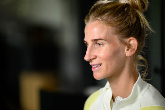 Sofia Jakobsson is being interviewed