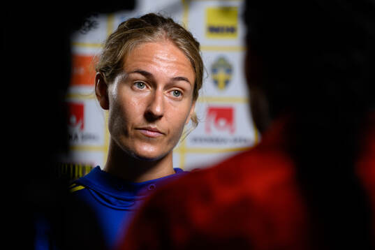 Emma Kullberg is being interviewed