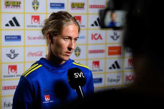 Emma Kullberg is being interviewed