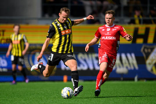 Häckens Marius Lode och Elfsborgs Eggert Aron Gudmundsson