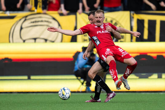 Häckens Even Hovland och Elfsborgs Per Frick