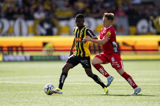 Häckens Akoua Romeo Amane och Elfsborgs Eggert Aron