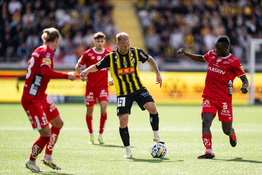 Häckens Mikkel Rygaard Jensen och Elfsborgs Timothy Noor