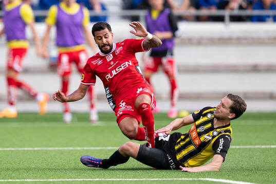 Elfsborgs Rami Kaib och Häckens Adam Lundkvist