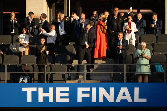 Peter Crouch in the stands