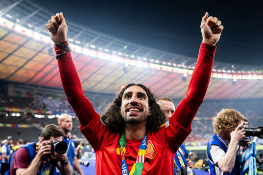 Marc Cucurella of Spain celebrates