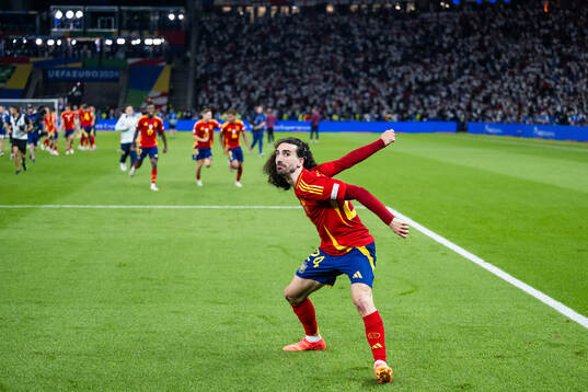Marc Cucurella of Spain celebrates