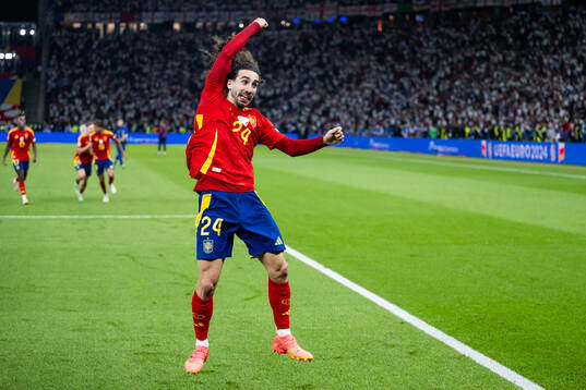 Marc Cucurella of Spain celebrates