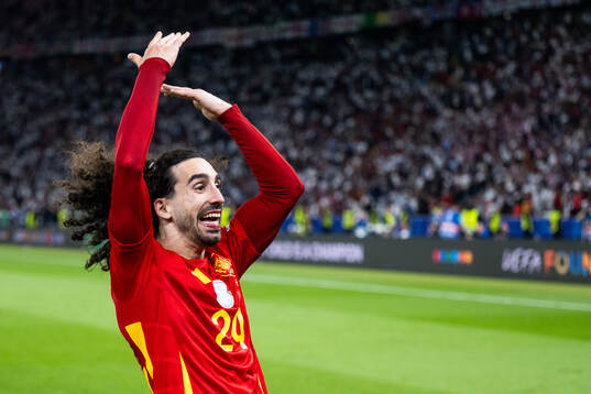 Marc Cucurella of Spain celebrates
