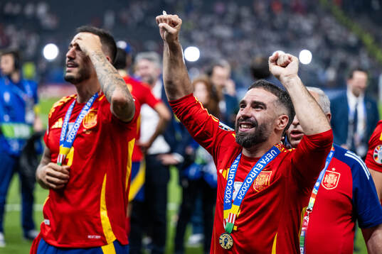 Daniel Carvajal of Spain celebrates