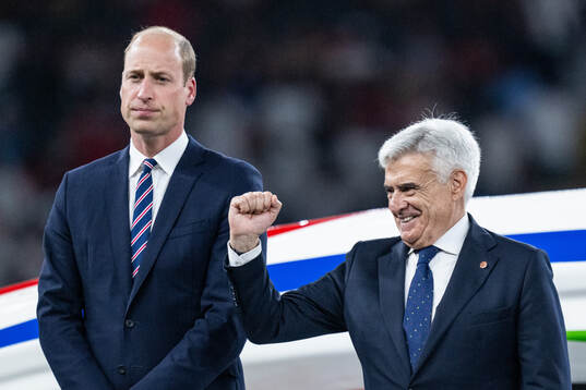 Prince William of Great Britain sees Pedro Rocha, President