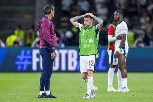 Kieran Trippier of England looks dejected