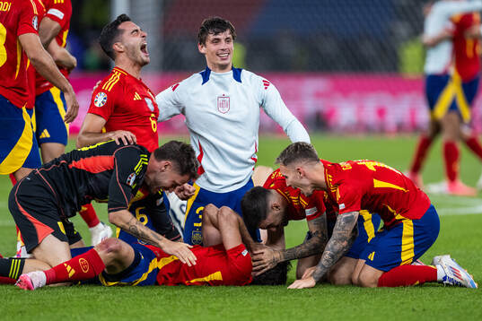 Mikel Merino and Robin Aime Le Normand Mainfray of Spain